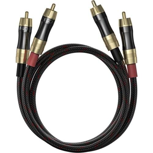 FiiO LR-RCA2 Dual RCA Male Plug Audio Cable 50CM High-Purity Monocrystalline Copper Wires 24K Gold Plating for BTA30 K5 PRO