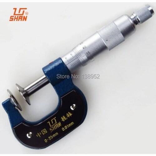 Measuring tool 0-25mm/0.01 disk type thickness micrometer gear tooth micrometers disc micrometer set micrometro