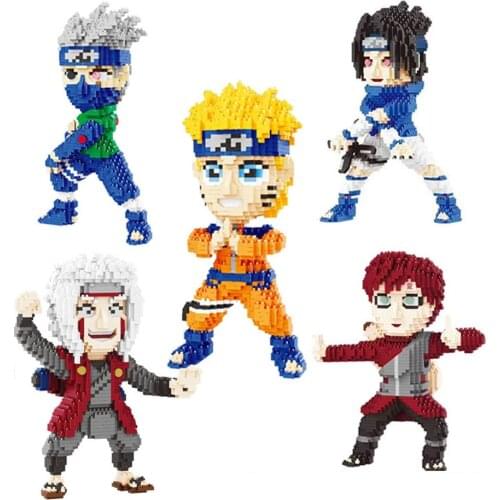 Naruto Series Of Micro-Particle Building Blocks Creative Puzzle Assembly Toy Kakashi Naruto Sasuke Educational Anime Model Toy