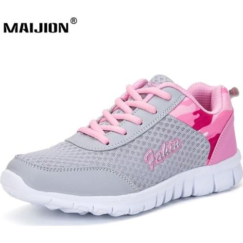Fashion Running Shoes Women Jogging Sneakers Lightweight Lady Casual Flats Non-slip Outdoor Sport Walking Mesh Breathable