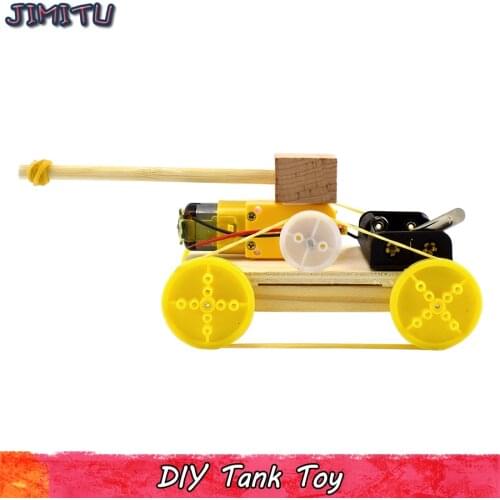 Electric Tank Model Kits Toys for Boys DIY Plastic Assembling Funny Exploring Science Kits Educational Experiment Toy Gifts