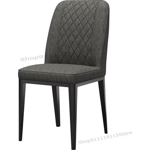 Dining Chair Household Northern Europe Light Luxury Back Stool Modern Simple Desk Chair Leisure Leather Chair Dining Room Chair