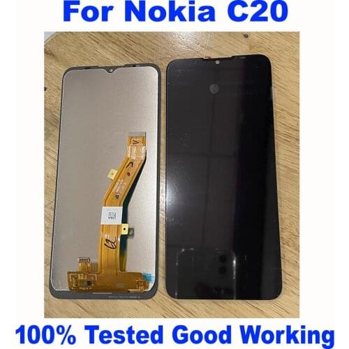 Original Good Sensor LCD Display Touch Screen Digitizer Assembly Glass Panel Pantalla For Nokia C20 6.52" Mobile Parts