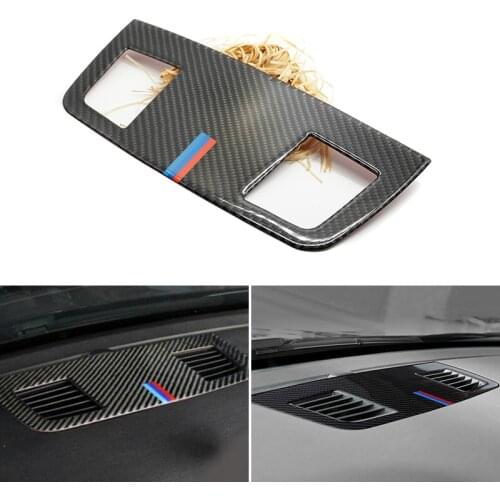 Real Carbon Fiber Car Interior Dashboard Air Condition Outlet Vent Cover Trim For BMW 3 Series E90 2005 - 2010 2011 2012