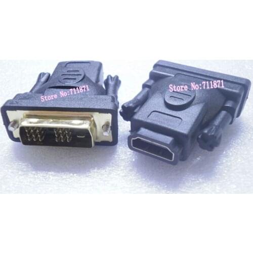 DVI 18+1 Male HDMI Female Connector DVI18+1 Male HDMI Female Adapter DVI(18+1) HDMI Male to Female Convert joint HDMI F DVI-D M