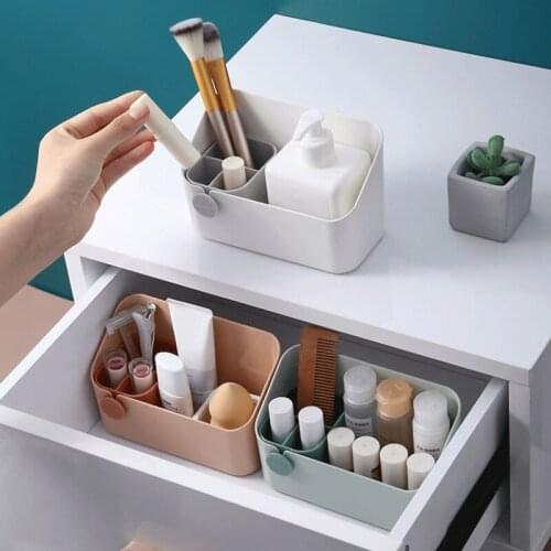 Plastic Cosmetics Storage Box Transparent Green Nail-Polish Organizer Makeup-organizer Swabs-Holder Bathroom household 1