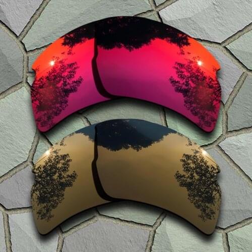 Violet Red&Bronze Copper Sunglasses Polarized Replacement Lenses for Oakley Flak 2.0 XL