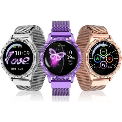 Luxury D18 Smartwatch Men Women GPS Magnetic Strap Blood Pressure Activity Round Wristwatch Fitness Sport SmartBracelet