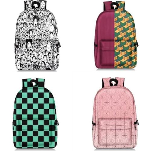 Demon Slayer Kimetsu no Yaiba Cosplay Printing Backpack Cartoon Student School Shoulder Bag Laptop Travel Rucksack Gift