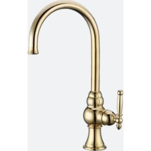 Real Snyder antique full copper hot and cold faucet Caipen sink faucet kitchen faucet rotation Tyrant Gold Series