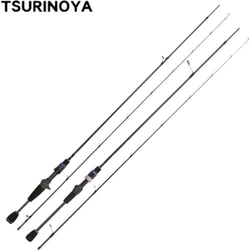 TSURINOYA AJING Rod ELF Fishing Rod Spinning Casting 1.8m 2.25m 2.46m 2 Section UL/L Carbon Rod FUJI Guide Rings Canne A Peche