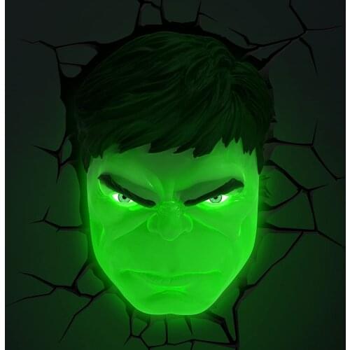Marvel Avengers Hulk Face 3D Deco Light