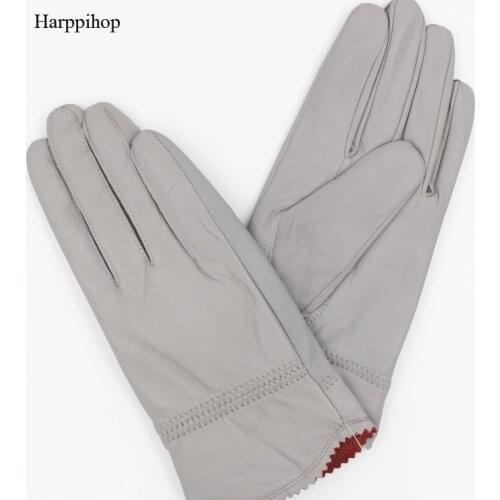 2018 new autumn winter lady sexy modal Fashion womens genuine mesh leather Bow knot driving car pole dancing gloves Mittens