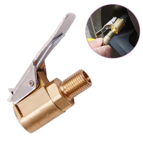 1Pc Car Auto Brass 6mm 8mm Tyre Wheel Tire Air Chuck Inflator Pump Valve Clip Clamp Connector Adapter Car-styling