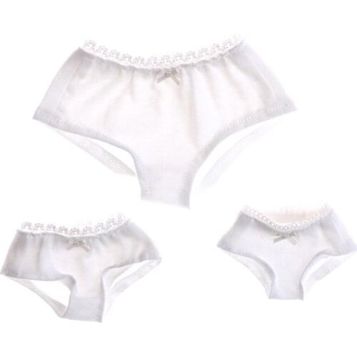 1Pcs fashion for BJD SD Dollfie Dolls Clothes S/M/L Size For 1/3 1/4 1/6 Solid Doll Pure White Underwear Briefs