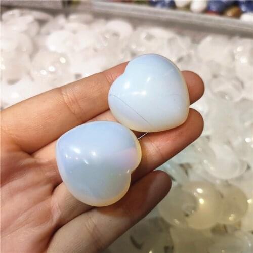1pc Natural Opal Quartzs Crystal Heart Chakra Healing Reiki Natural Stone Beads For Jewelry Making DIY Gift