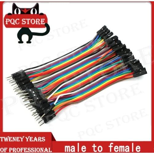 10CM 40PIN Rainbow Cable Dupont Line male to Female Head Bridle Jumper Wire Connecting line Cable Breadboard PCB DIY KIT