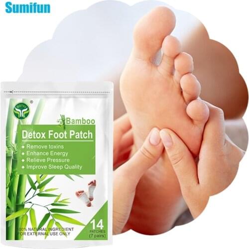 14pcs/bag Original Bamboo Detox Foot Patches Sleep Slimming Toxin Feet Pads Dispel Dampness Stick Weight Loss Herbal Body Pad