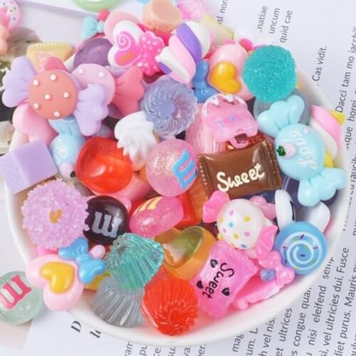 15Pcs/lot Mix Candy Planar Resin Color DIY Craft Supplies Resin Art Decor Basteln Earring Accessories Material