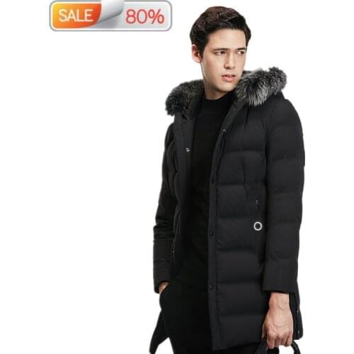 90% Duck Down Jakcet Real Fox Fur Collar Long Coat Winter Jacket Men Clothes 2020 Thick Parkas Mens Clothing ND799