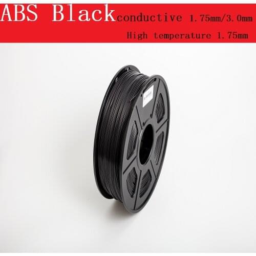 ABS Conductive High Temperature Filament 1.75mm 3.00mm 1kg Plastic Resin 3d Printer Original Sublimation Products Printing Black