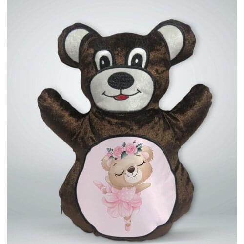 BK Gift Cute Teddy Bear Design Brown Teddy Bear Yastık-2