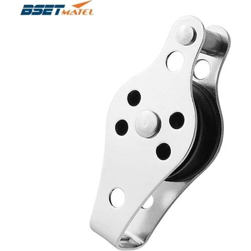BSET MATEL Stainless Steel 316 Pulley Blocks Rope Runner Kayak Boat Accessories Canoe Anchor Trolley Kit for 2mm to 8mm Rope