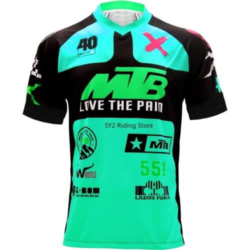 Quick Dry Breathable Cycling Motocross JerseyTop t Shirt MTB Downhill Wear Short Sleeves Clothing