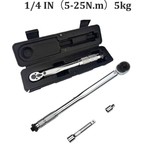 ROLKETU Torque Wrench Bike 1/4 3/8 1/2 Square Drive 5-25NM Two-way Precise Ratchet Wrench Repair Spanner Key Hand Tools