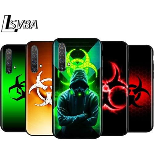 Red biohazard for OPPO Realme V15 X5 X3 X50 X7 X2 C17 C11 C3 C2 7 7i 6 6S 6i 5 3 2 Pro Soft Black Phone Case