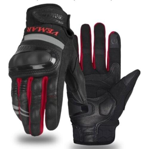 Motorcycle riding gloves four seasons anti-fall wear-resistant racing car touch screen breathable rider equipped gloves
