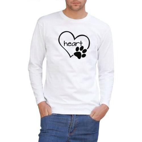 Winter long sleeve round collar T shirt mens fashion casual pure cotton