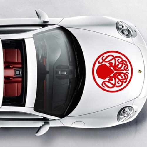 EmpireYing 3 Sizes 8 Colors Round Totem Logo Cthulhu Knots Art Car Sticker Morhome SUV Morcycles Door Decor Vinyl Decal Gifts