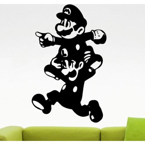 Super Mario Game Handle Wall Sticker Video Play Game Room Decal Gaming Gamer Vinyl Wall Decals Decor Mural Video Game Car Decal