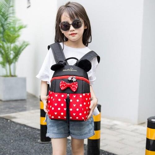 2019 New Mickey Mouse Minnie Shape Girls Boys Backpack Kids School Bags Cartoon Children Cute Kindergarten Nursery Book Bag Gift