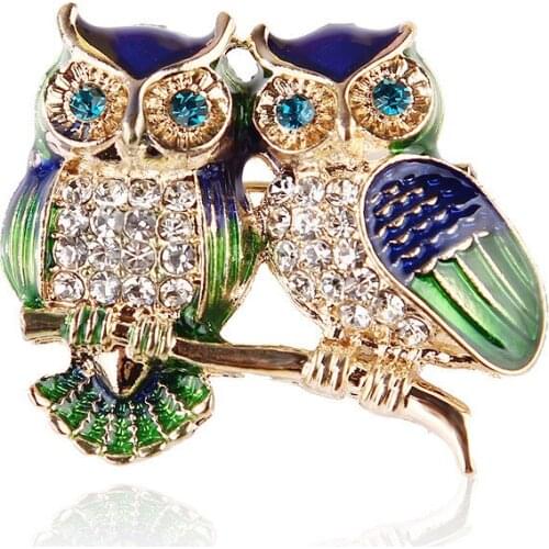 New Fashion Trend Temperament Atmosphere Personality Creative Cartoon Cute Owl Brooch Pin Accessories