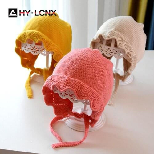 Autumn Winter Children New Fashion Cotton Ear Protection Warm Hat Boy Girl Outdoor Sports Solid Color Ruffle Knitted Hat