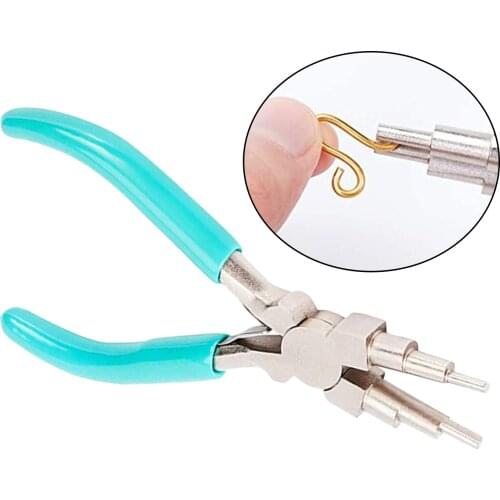 6 in 1 Bail Making Pliers with Non-Slip Comfort Grip Handle Wire Looping Forming Pliers Jewelry Making Tool Supplies