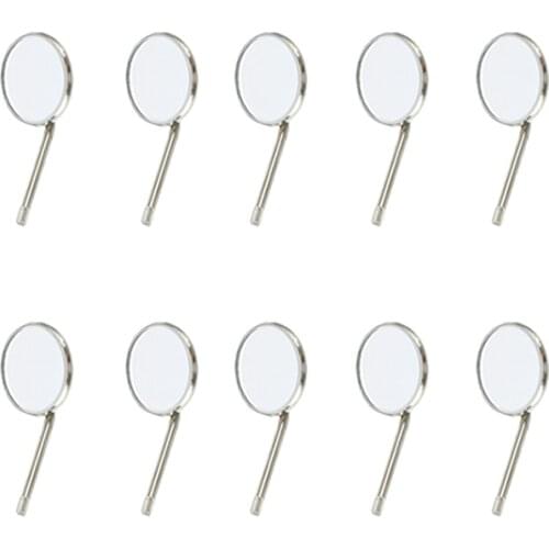 10 pieces of professional dental mirror oral care stainless steel oral mirror dentist equipment dental tools