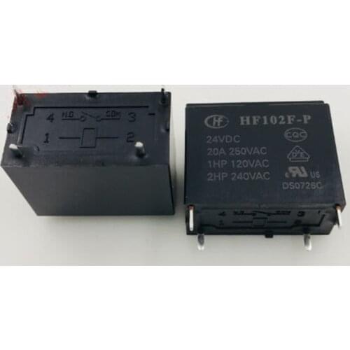 JQX-102F-P 12VDC 20A 250VAC HONGFA RELAY HF102F-P 1 From A New and original 5pcs/lot