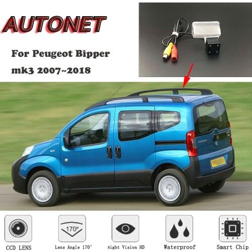 AUTONET HD Night Vision Backup Rear View camera For Peugeot Bipper MK3 2007~2018 CCD/ license plate Camera