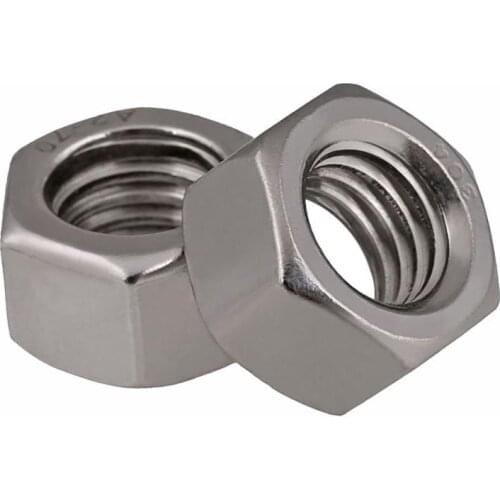 UNC Thread Hex Nuts 304 Stainless Steel US Standard American Hexagon Hex Nut 4# 6# 8# 10# 12# 1/2 1/4 3/4 3/8 5/16 5/8 7/16