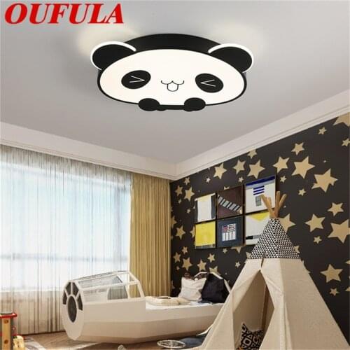 BRIGHT Childrens Ceiling Lamp 220V 110V Panda Modern Fashion Suitable For Childrens Room Bedroom Kindergarten