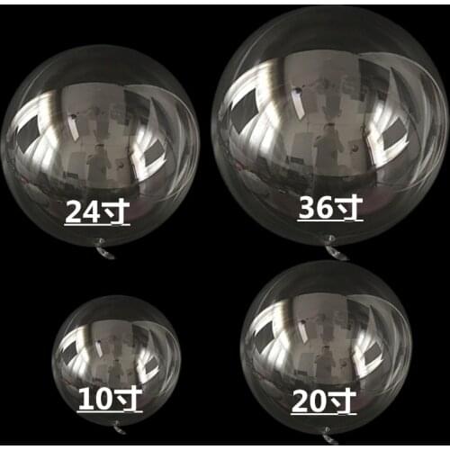 12/18/20/24 Inch Luminous Transparent Bobo Bubble Ballons Christmas Wedding Birthday Party Decorations Helium Balloons