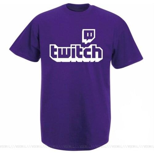 Twitch TV T-Shirt Purple Gaming Top Gamer Tees Fathers Day Sports Fan Gifts New Trends T Shirt
