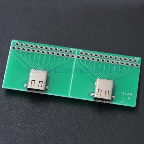 USB3.1 C Type female socket With PCB board connector Test dedicated 24P pin without short circuit