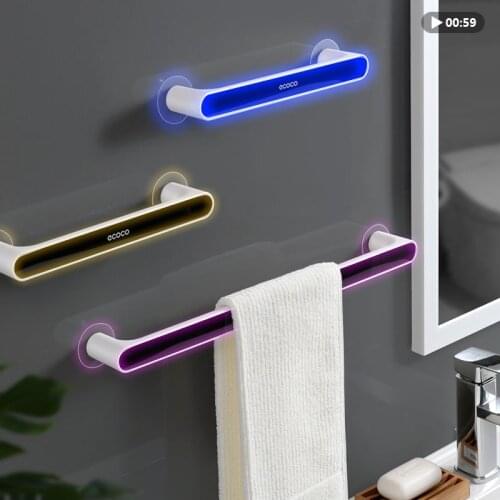 Bathroom Towel Rack Free Punching Toilet Suction Cup Hook Towel Rack for Bathroom Towels Storage Shelf Kitchen Bar Storage Rack