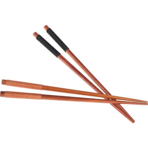 1pair Handmade Japanese Natural Chestnut Wood Chopsticks Set Value Gift Sushi Chinese food Tie line