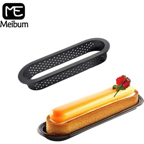 1PCS Oval Shape Egg Tart Plastic Perforated Cake Ring DIY Cookies Pastry Kitchen Baking Molds French Fruit Dessert Mould