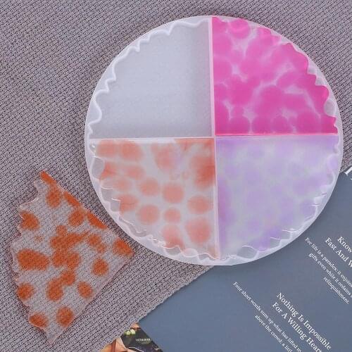 1PCS Transparent Silicone Mold Dried Flower Coaster Resin Mold For DIY Irregular Coaster Epoxy Resin Molds For jewelry